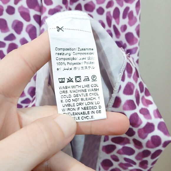 Animal Print Purple White Dress Plus Size - Picture 4 of 7